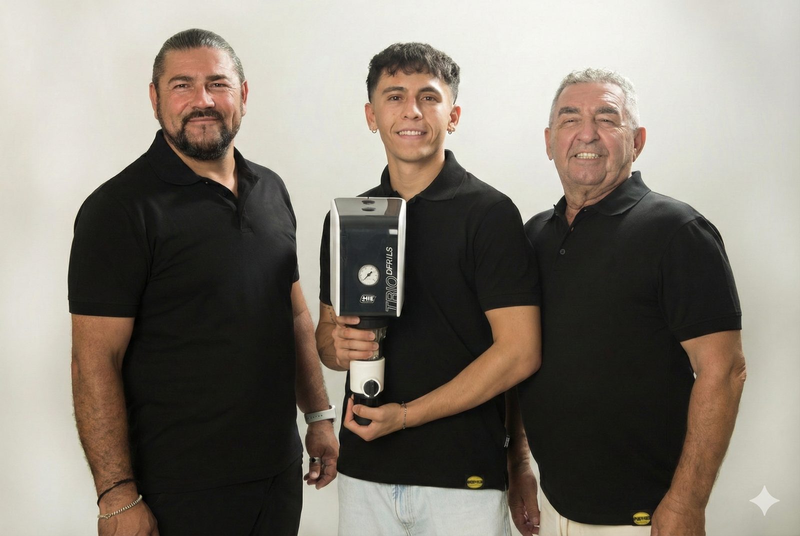 El equipo de Wima Service con el dispositivo